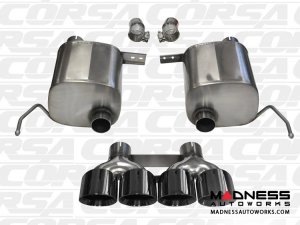 Chevrolet Corvette Exhaust System - Corsa Performance - C7 - Valve Back - 2.75" - Black Tips